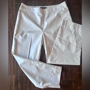 TALBOTS CROPPED CLASSIC SIDE ZIP SIZE 10 WHITE